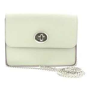 Coach Bowery Chalk Gold Chain Crossbody Leather Shoulder Purse